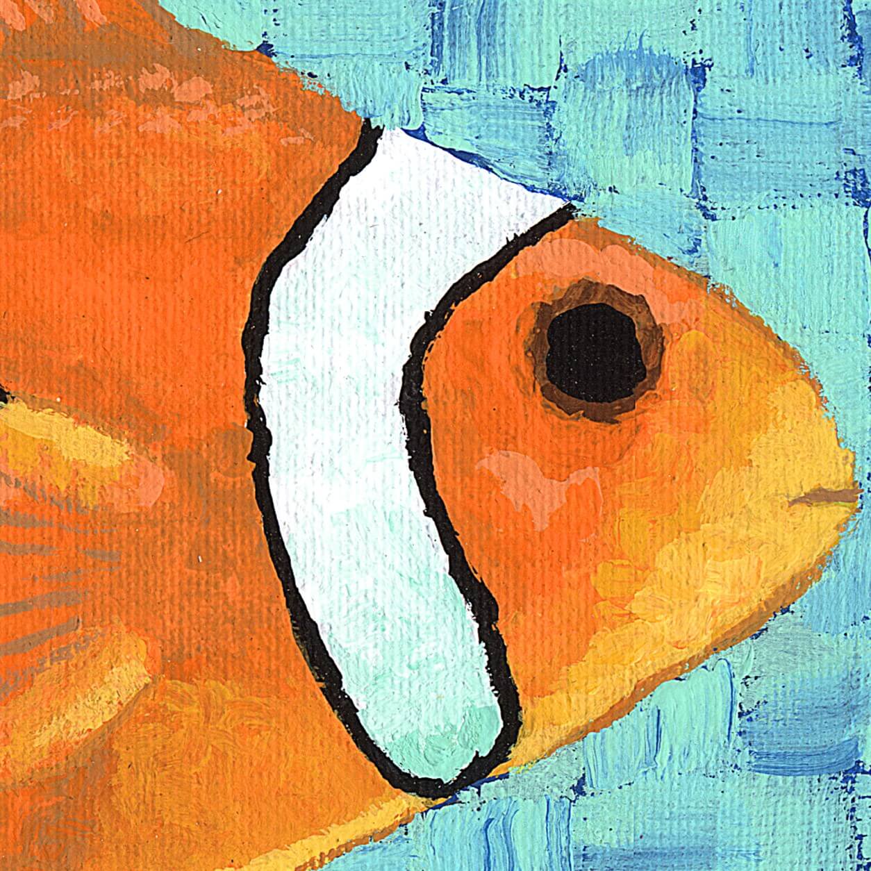 Clownfish 1 | 8x10 | Acrylic Paint on Canvas Dorrin Gingerich Art