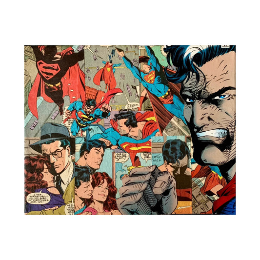 Superman | Comic Collage | 8x10 | Mod Podge on Canvas Dorrin Gingerich Art