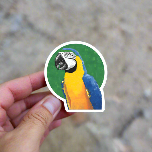 Macaw Sticker - Dorrin Gingerich Art