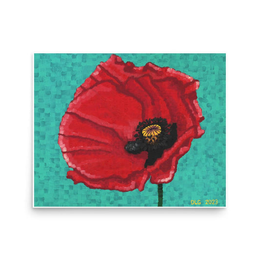 Poppy Flower Print – Modern Floral Wall Art for Bold Home Décor Dorrin Gingerich Art