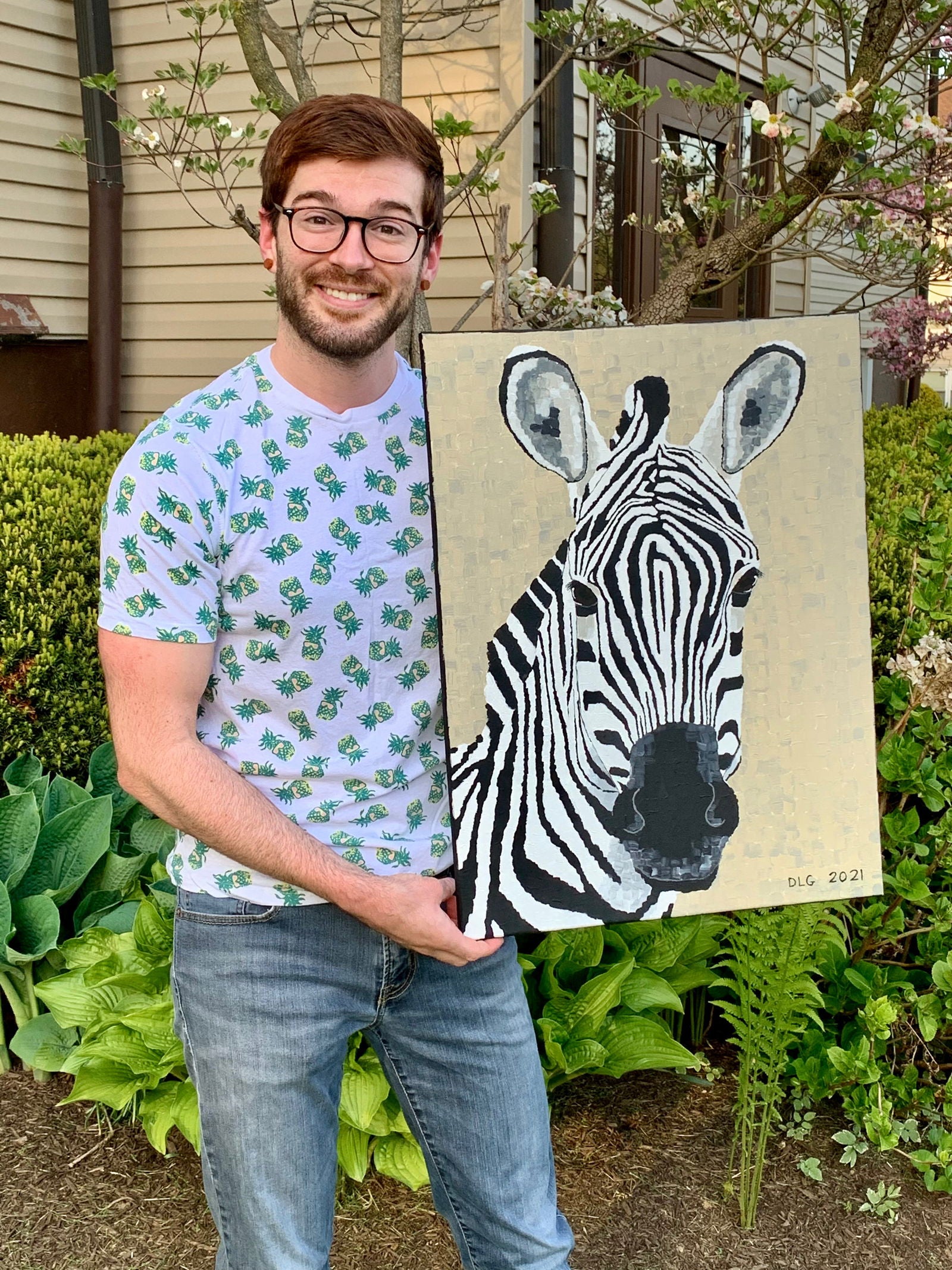 Zebra | 18x24 | ORIGINAL - Zebra | 18x24 | ORIGINAL - Dorrin Gingerich Art - Zebra 1 | 18x24 | Acrylic Paint on Canvas Dorrin Gingerich Art