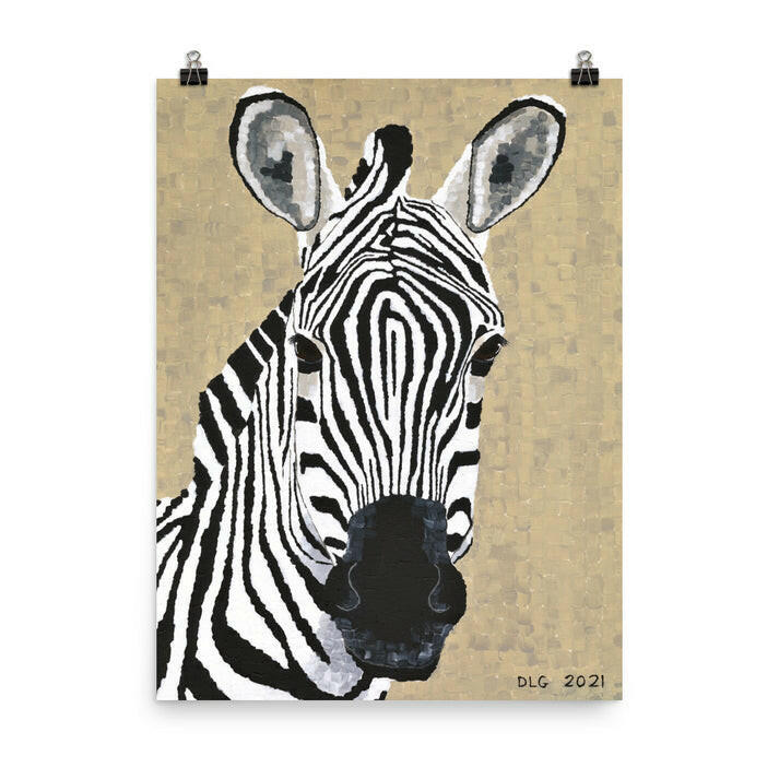 Zebra - Art Print - Zebra - Art Print - Dorrin Gingerich Art - Zebra 1 Matte Print Dorrin Gingerich Art