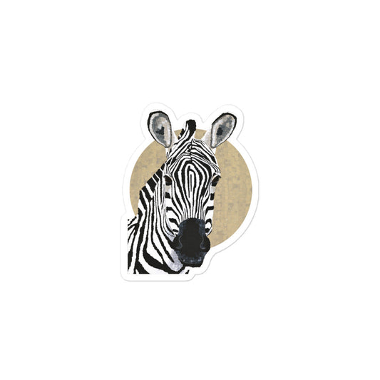 Zebra Sticker - Zebra Sticker - Dorrin Gingerich Art - Product mockup